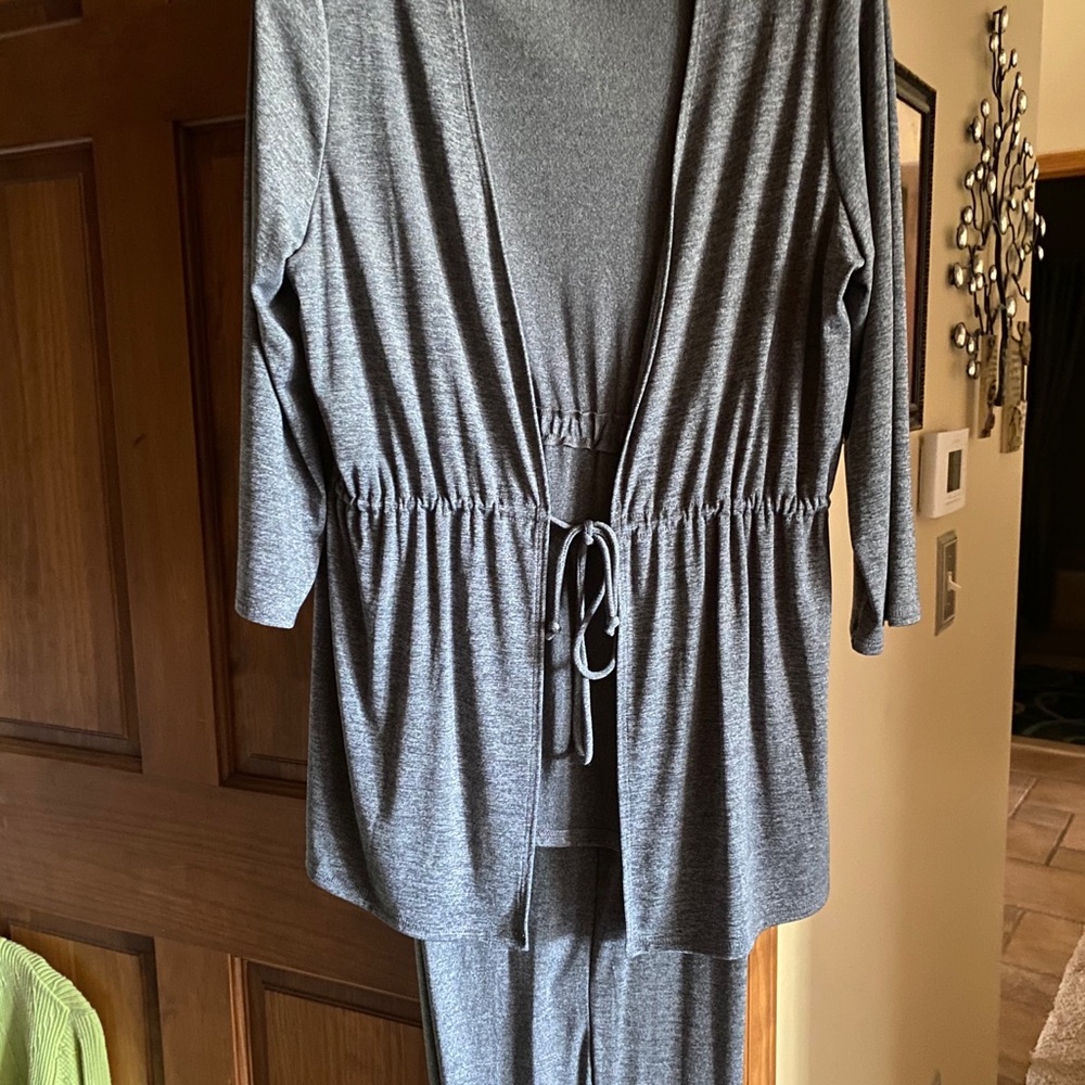 Drawstring Stretchy Jacket W Pants - image 2